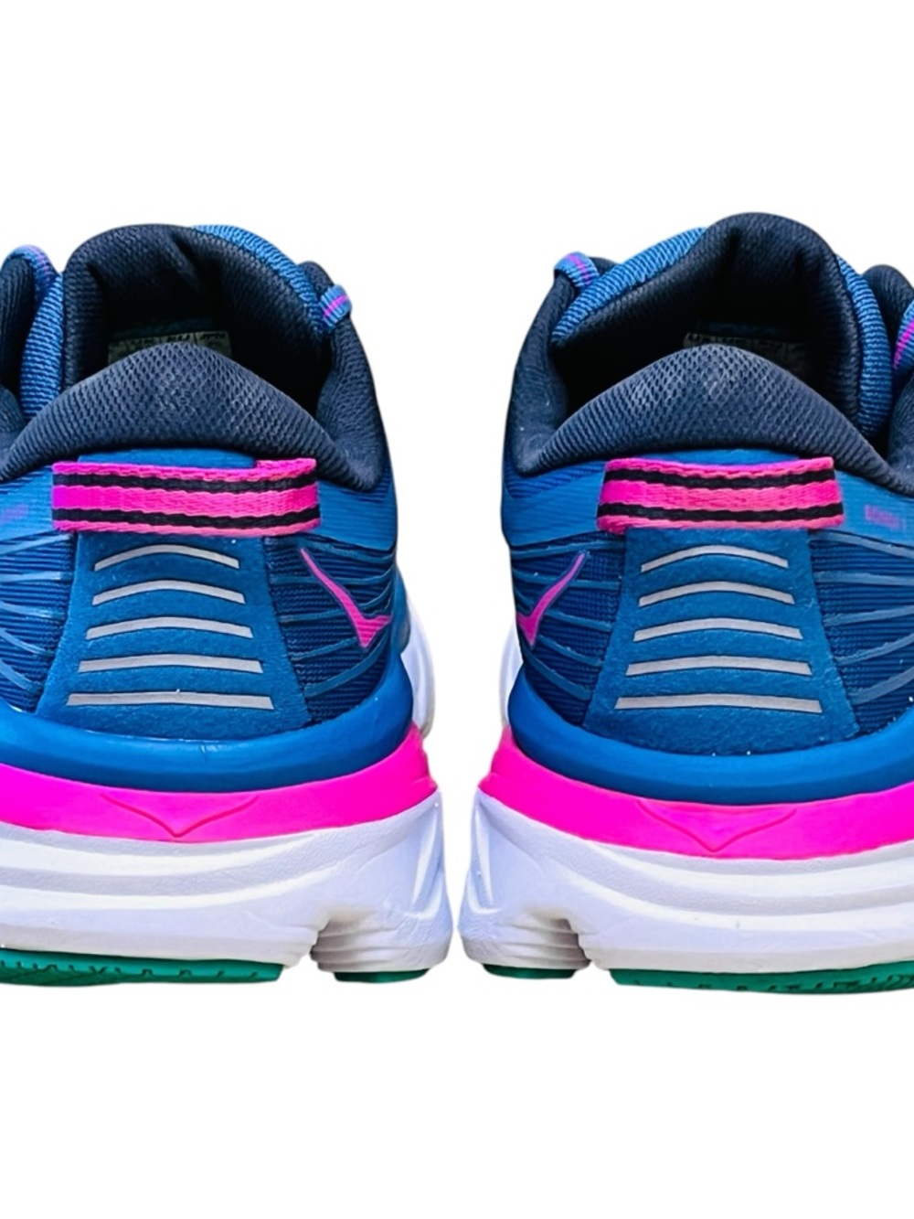 Hoka One One Bondi 7 Athletic Running Shoes Vallarta Blue/Phlox Pink Sz 8 - Picture 8 of 10